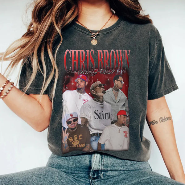 Camiseta de cuello redondo de la colección Avatar del concierto de Chris Brown 