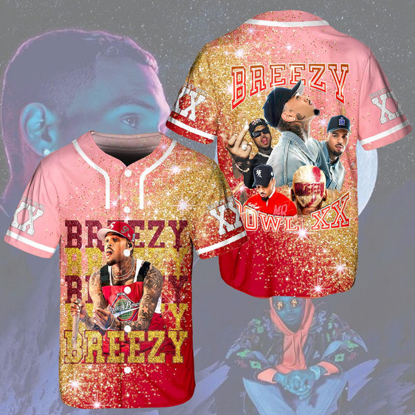 Chris Brown Breezy Bowl XX Tour Baseball Jersey