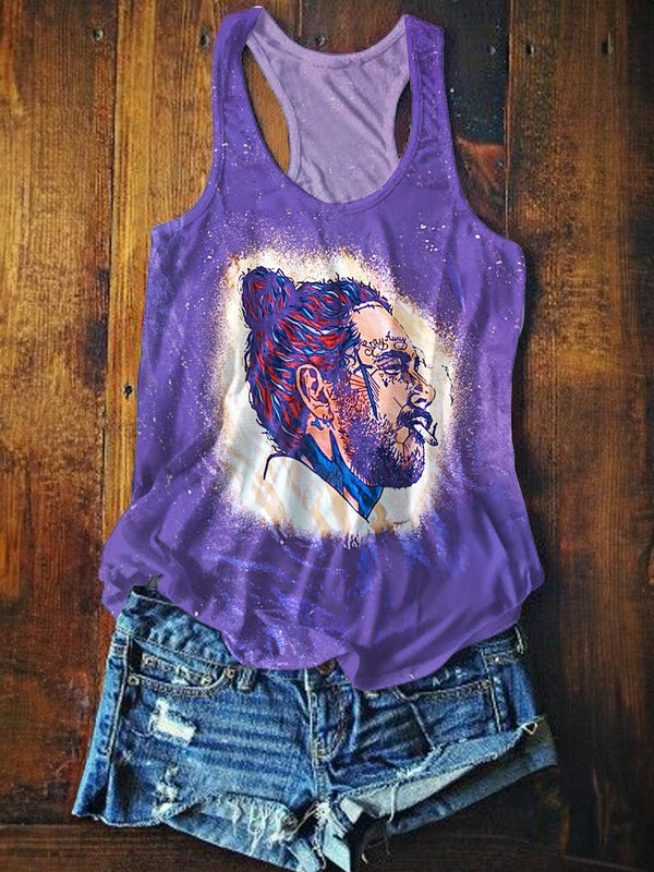 Malone And Jelly Printed Casual Tank Top