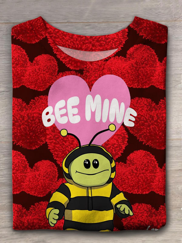 Bee Mine Valentine's Crew Neck T-shirt