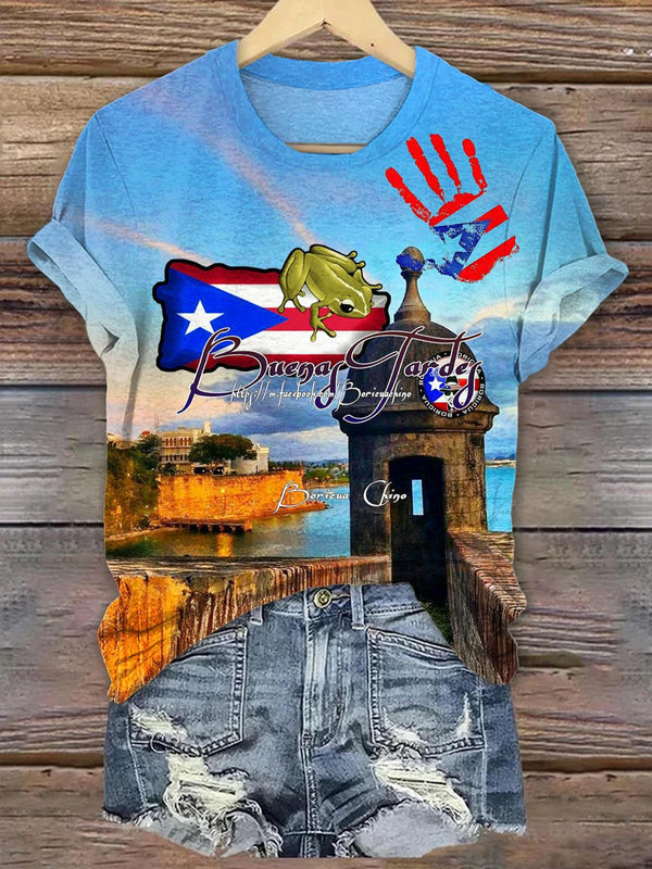 Puerto Rico Crew Neck T-shirt