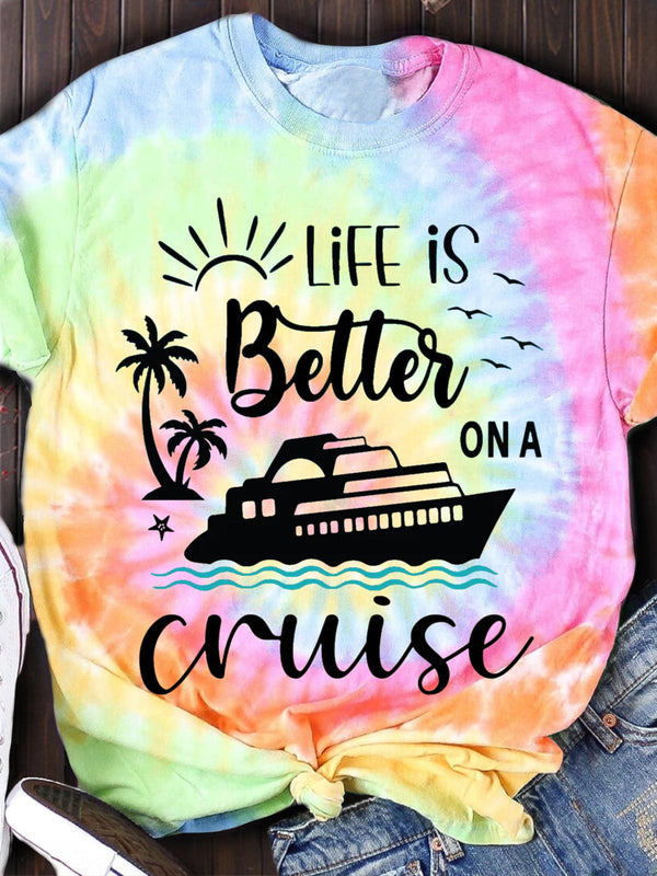 Camiseta "La vida es mejor en un crucero" para chicas 