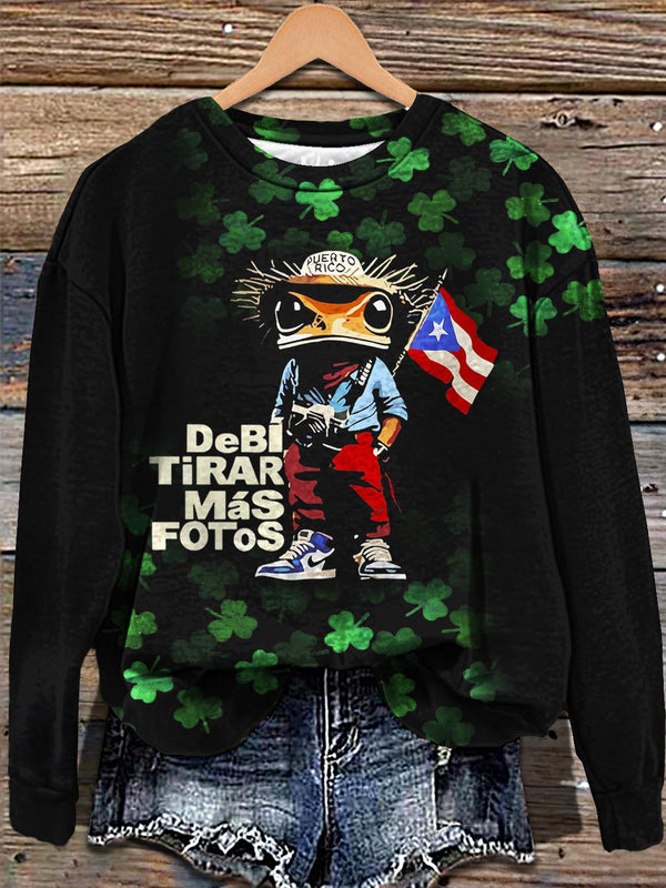 Bad Bunny Debi Tirar Mas Fotos St. Patrick's Print Sweatshirt