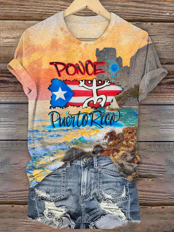 Puerto Rico Crew Neck T-shirt