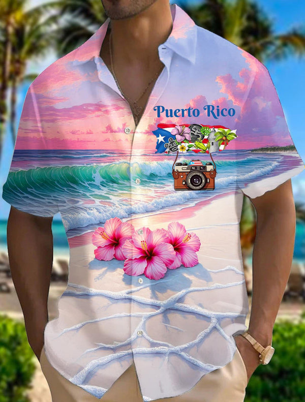 Puerto Rico Men's Short Sleeve Shirts