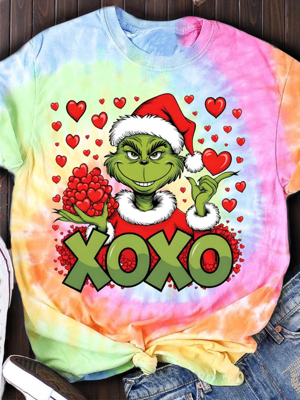 Green Monster Xoxo Valentines Crew Neck T-shirt