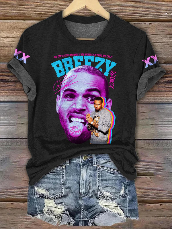Chris Brown Breezy Bowl XX Crew Neck T-shirt