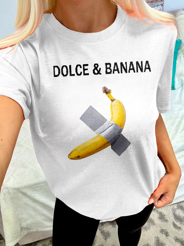 Camiseta de cuello redondo Fun Artist Banana 