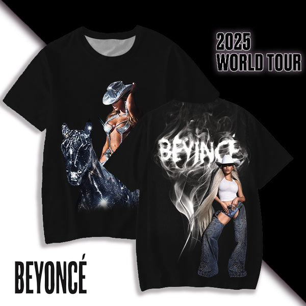 Beyonce Print Crew Neck T-shirt
