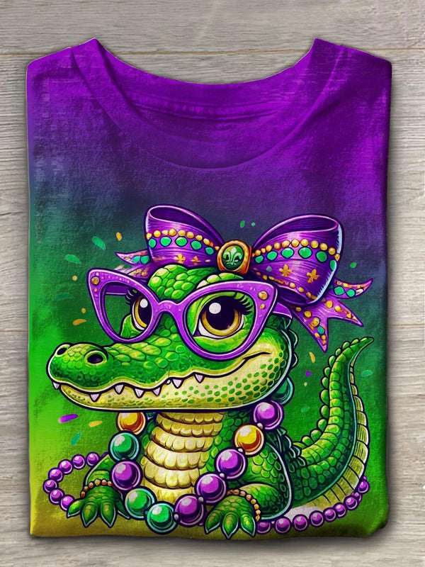 Women's Gator Mardi Gras Crew Neck T-shirt