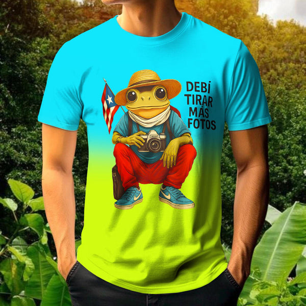 Puerto Rican Print Round Neck Short Sleeve Men's T-shirt