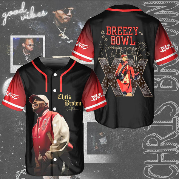 Chris Brown Breezy Bowl XX Baseball Jersey