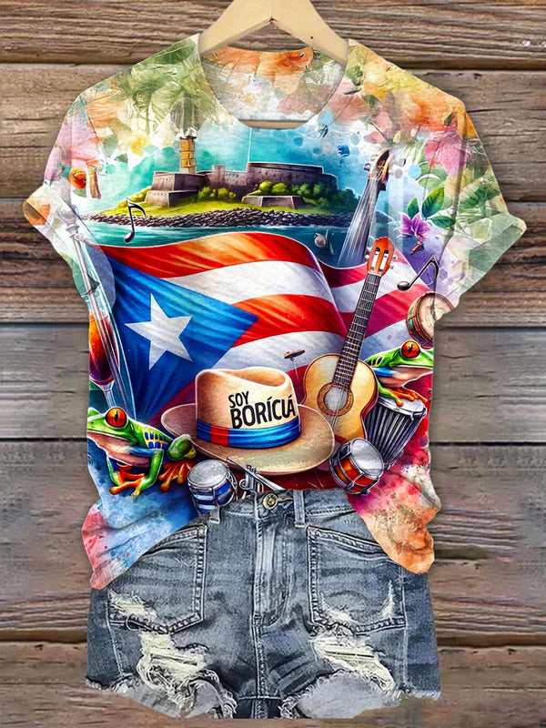 Vintage Puerto Rican Badbunny Crew Neck T-shirt