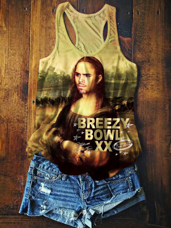 Chris Brown Breezy Bowl Printed Casual Tank Top