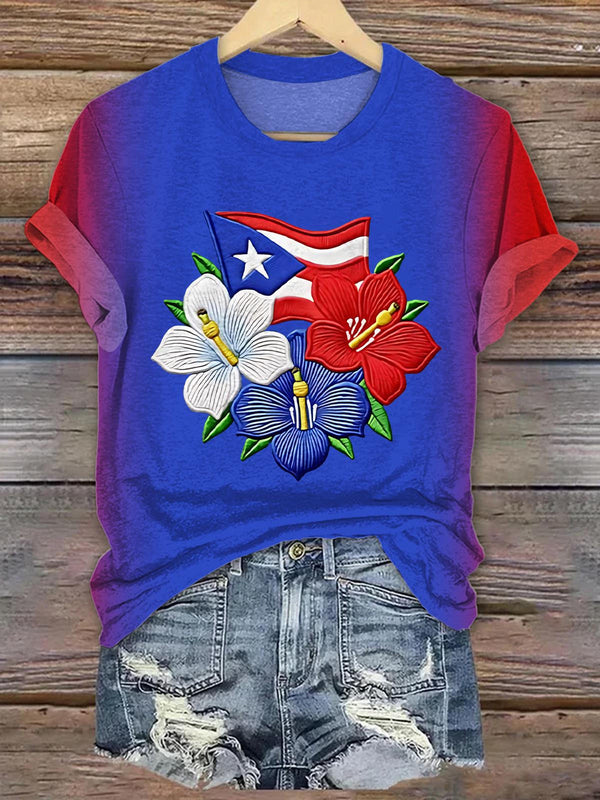 Puerto Rican Art Prints Crew Neck T-shirt