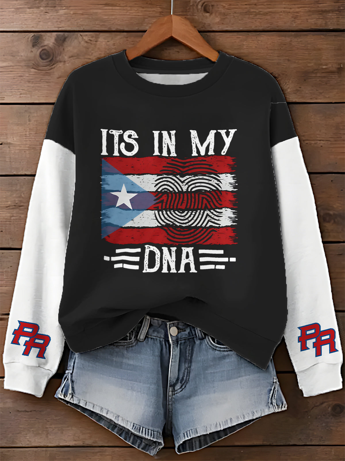 Puerto Rico Classic Printed Long Sleeve Casual Top