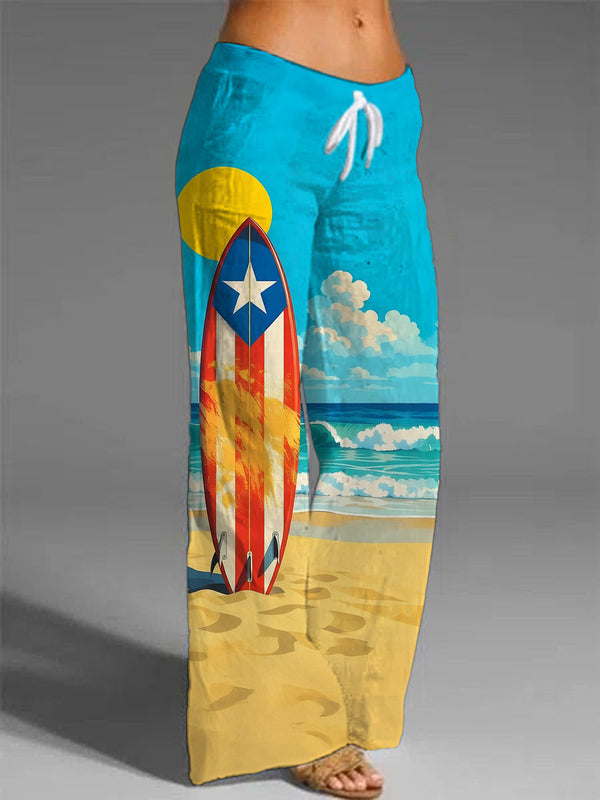 Puerto Rico Women's Printed Casual Pants