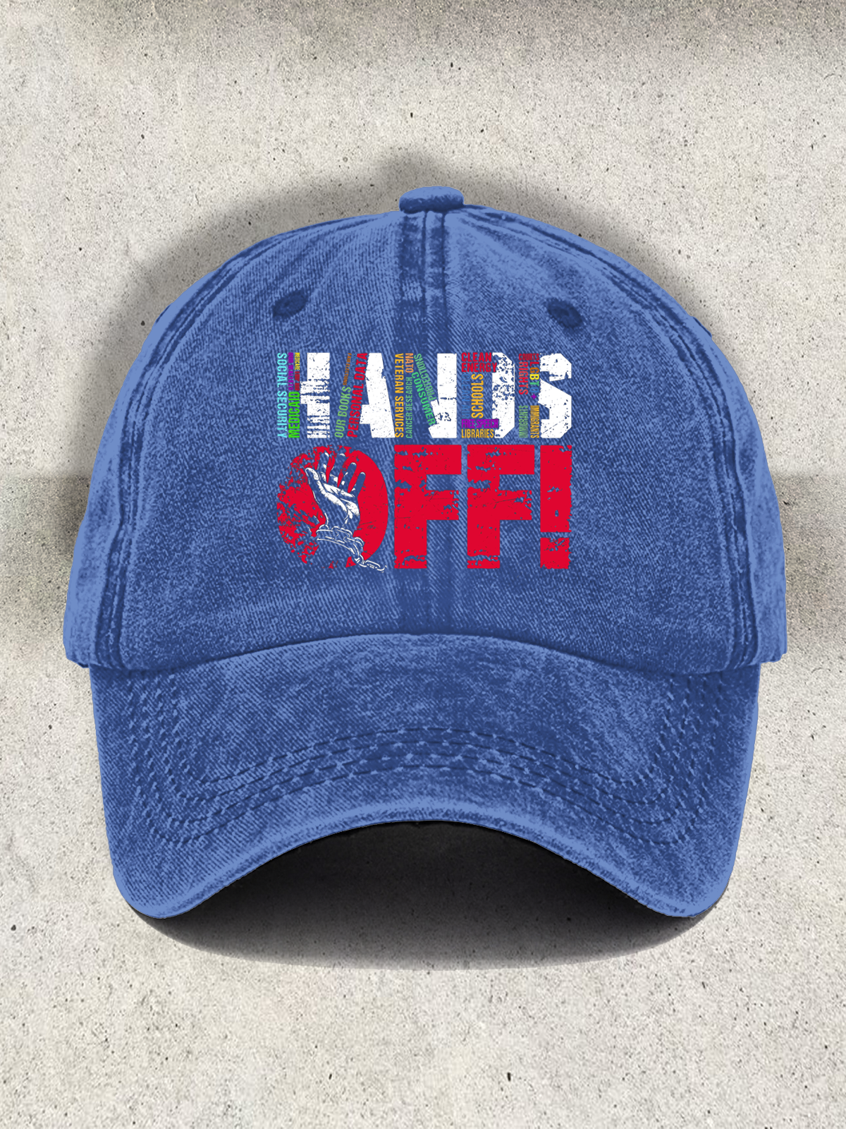 Hands Off Protest Printed Baseball Cap
