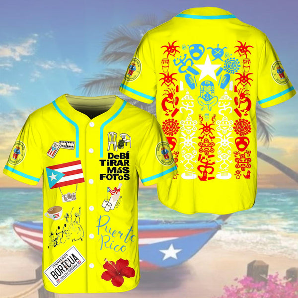 Puerto Rican Print Baseball Jersey