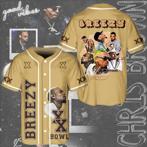 Chris Brown Breezy Bowl XX Baseball Jersey