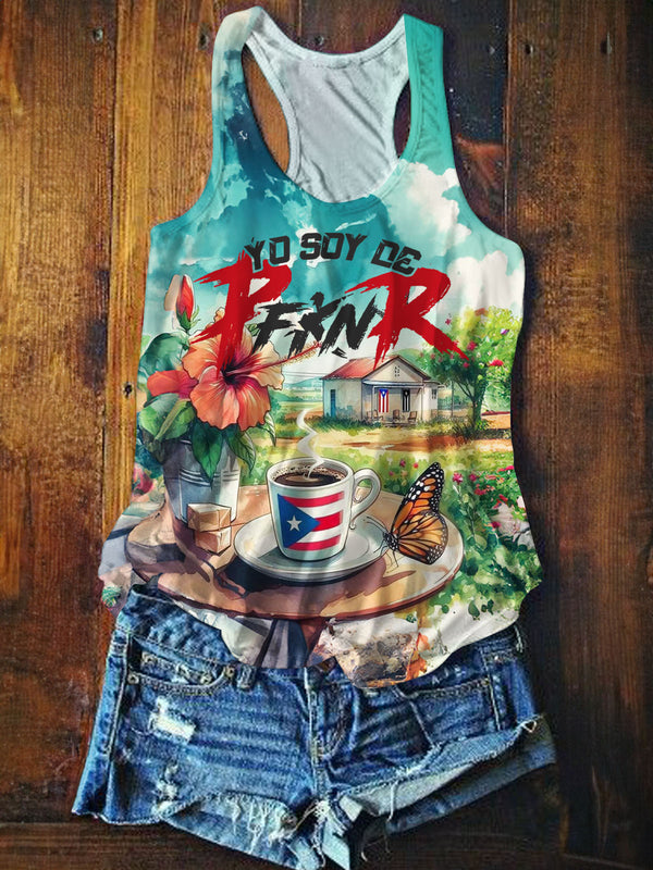 Pnkfr Puerto Rican Coffee Printed vest