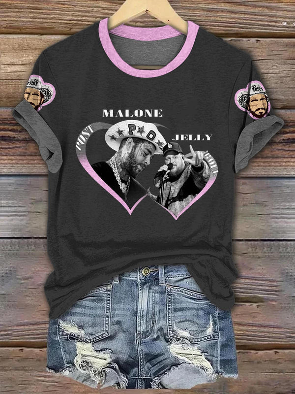 Post Malone Jelly Roll Crew Neck T-shirt