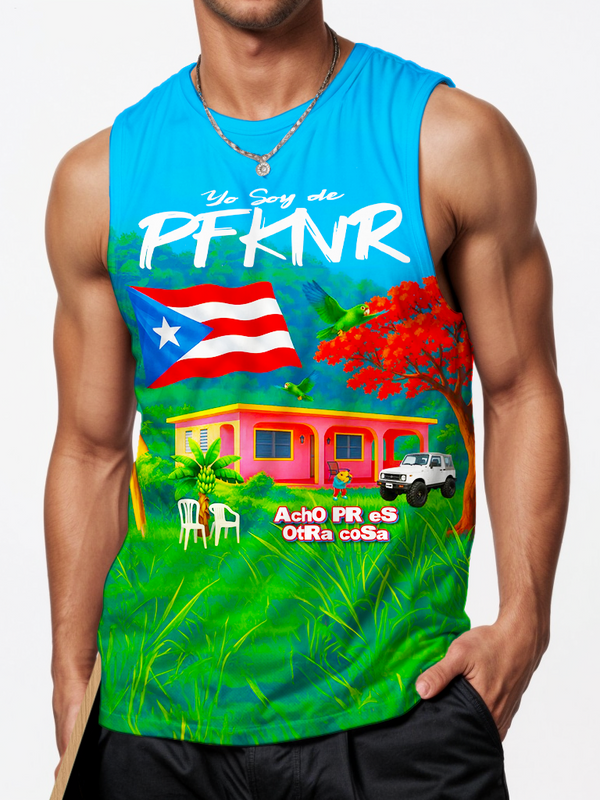 Puerto Rico Tirar Mas Fotos Sports Crew Neck Vest