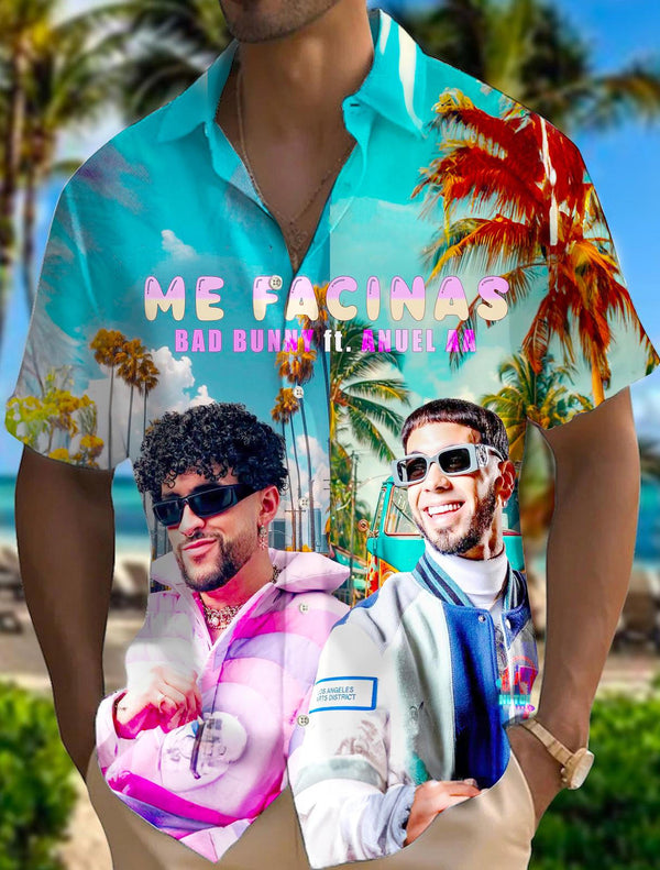 Men's Badbunny Album Short Sleeve Shirts