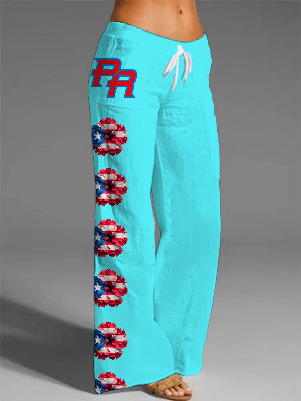 Puerto Rico Classic Flowers Women's Printed Casual Pants