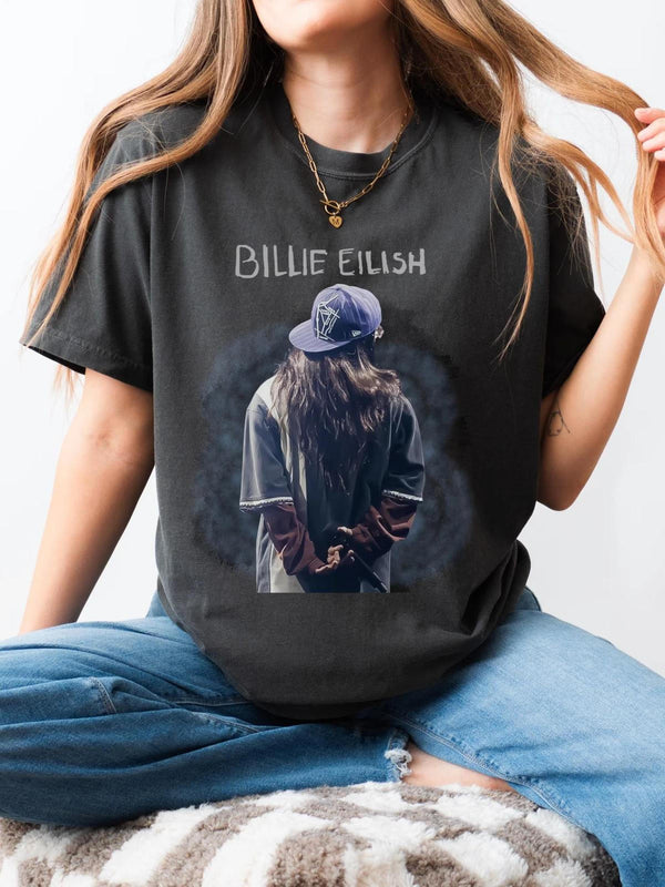 Billie Eilish Music Fan Unisex cotton crew neck T-shirt