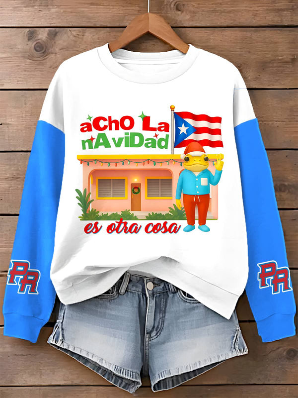 Puerto Rico Printed Long Sleeve Casual Top（03）