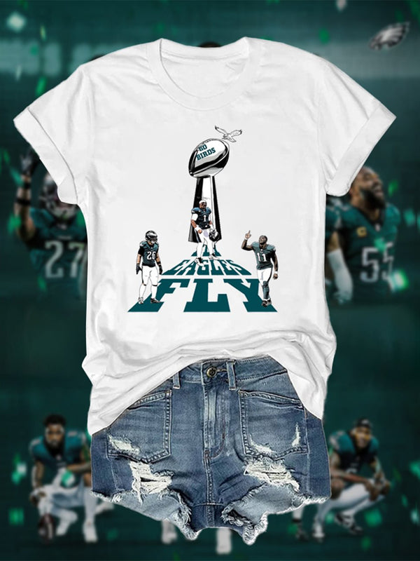 Philadelphia Eagles Go Birds Championship Crew Neck T-shirt