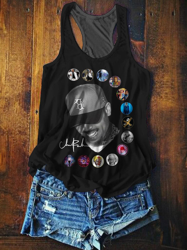 Breezy Bowl XX Tour Printed Casual Tank Top