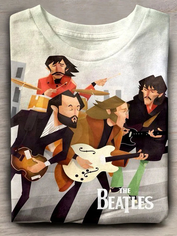 The Beatles Print Crew Neck T-shirt