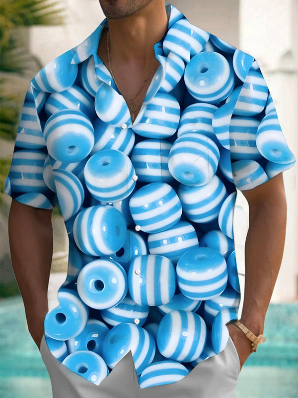 Camisas de manga corta con bolsillo para hombre Geometry