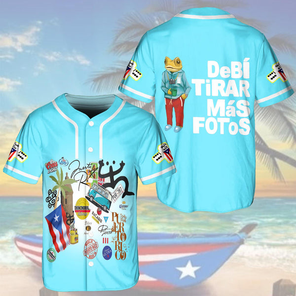 Puerto Rican Print Baseball Jersey