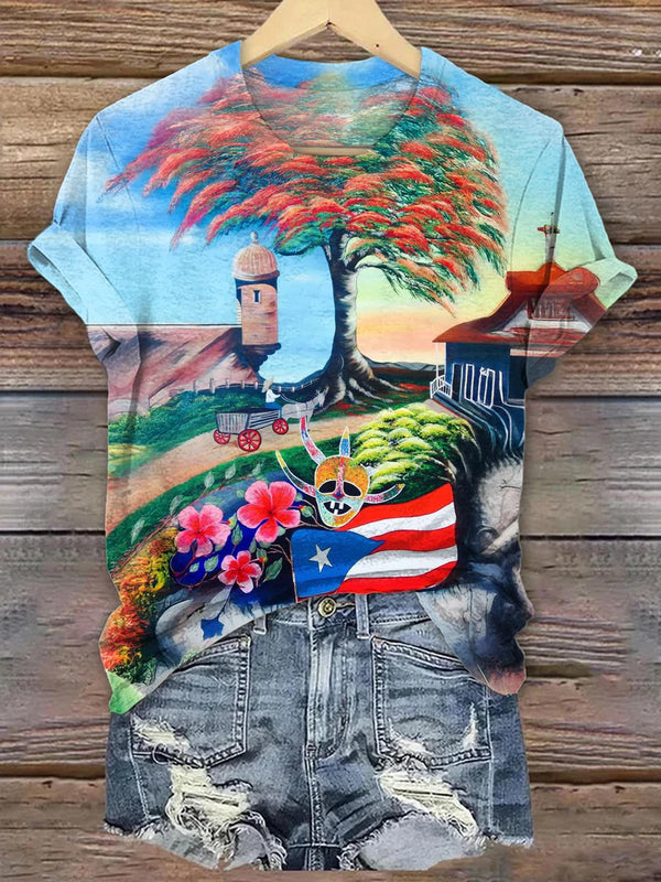 Puerto Rico Crew Neck T-shirt