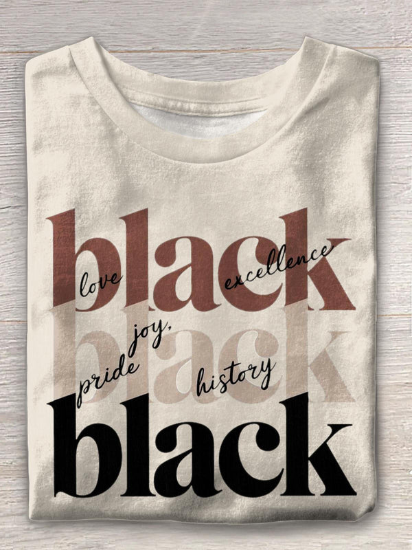 Black History Moon Crew Neck T-shirt