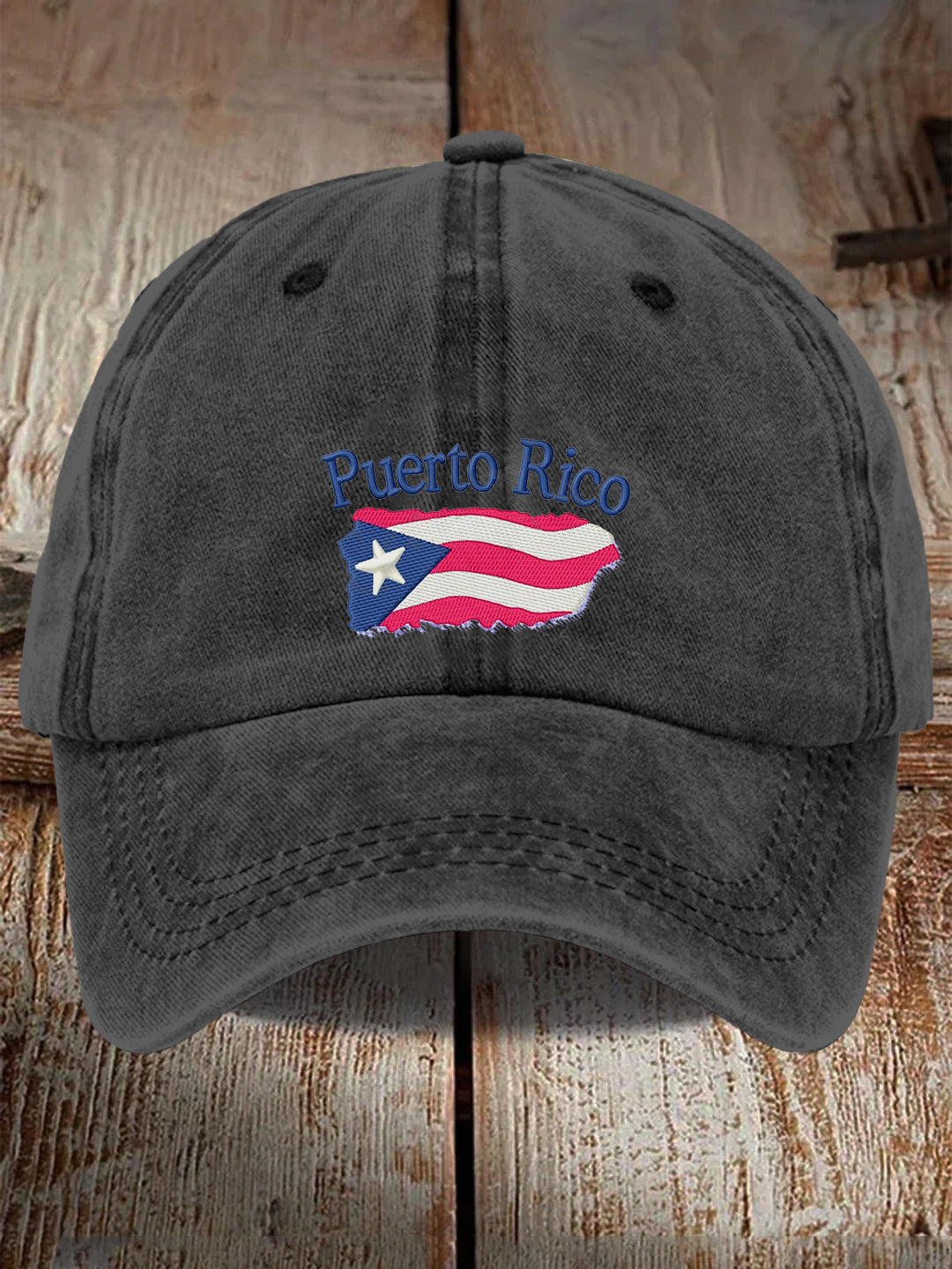 Puerto Rico Flag Print Baseball Cap