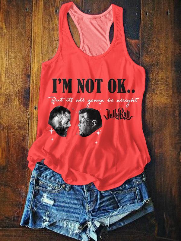 Malone And Jelly Printed Casual Tank Top