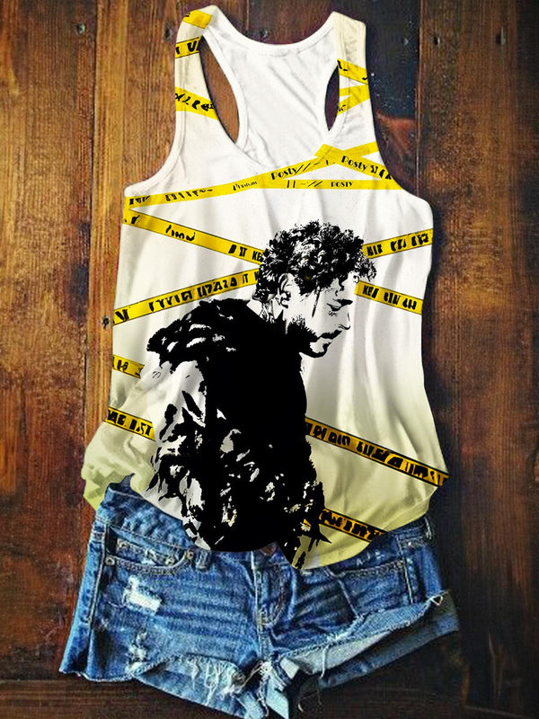 Malone And Jelly Printed Casual Tank Top