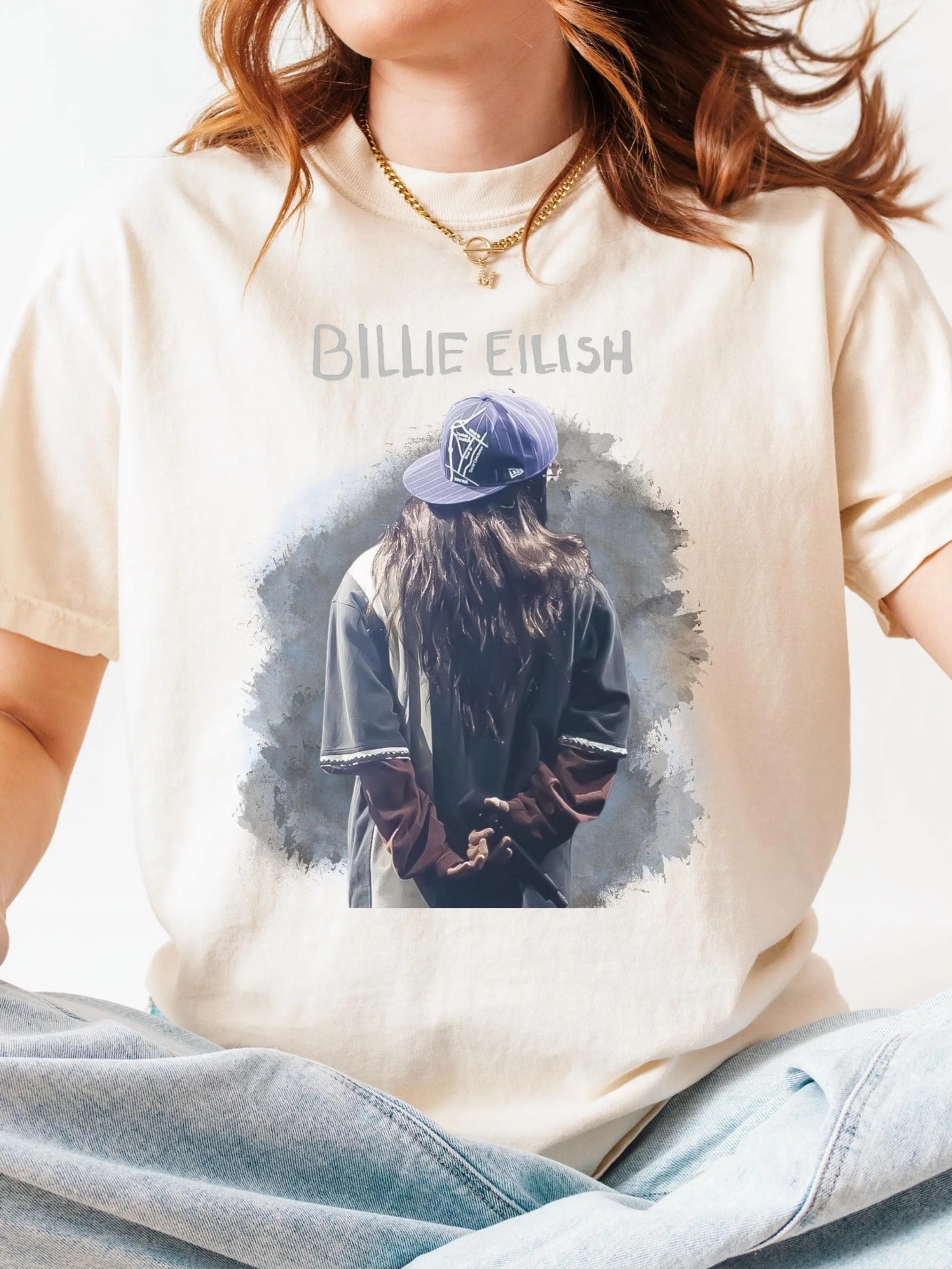 Billie Eilish Music Fan Unisex cotton crew neck T-shirt