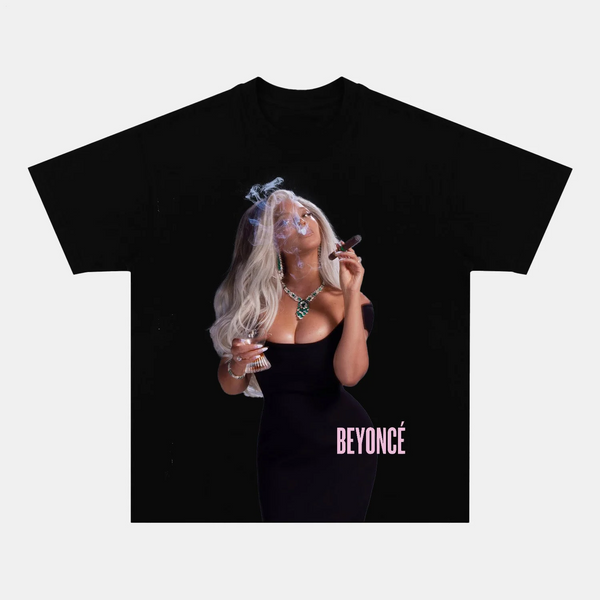 Beyonce Print Crew Neck T-shirt