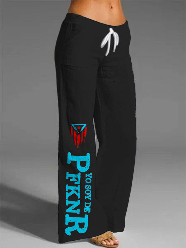 BadBunny Simple Women's Printed Casual Pants