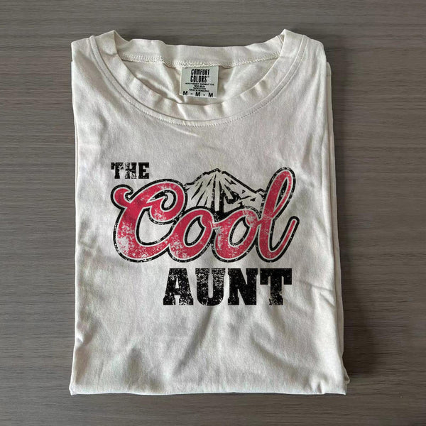 Women's Funny The Cool Aunt Crew Neck T-shirts