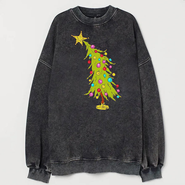 Trendy Christmas Tree Vintage Sweatshirt