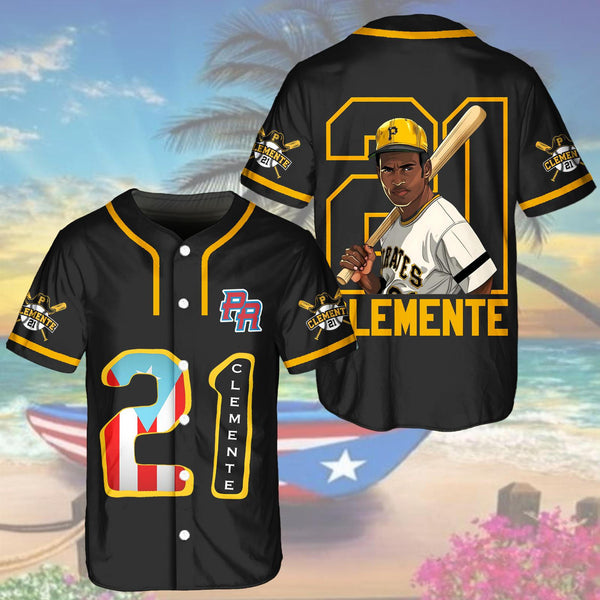 Puerto Rican Baseball Print Baseball Jersey
