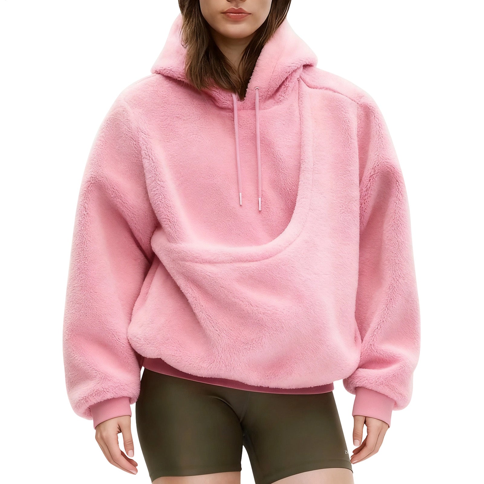 Pet Carrier Hoodie Fuzzy Solid Color Puppy Kitten Cat Holder Carriers Hoodies with Pocket for Home Sofa positive