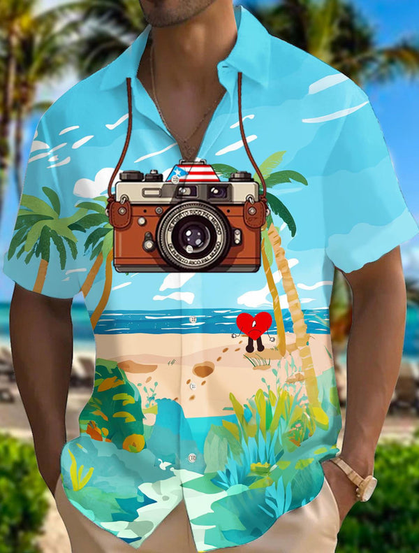BadBunny Camera Short Sleeve Shirts