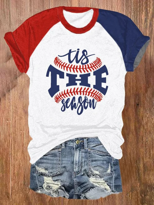 Camiseta con estampado para fanáticos de los deportes de Tis The Season Ball Game 